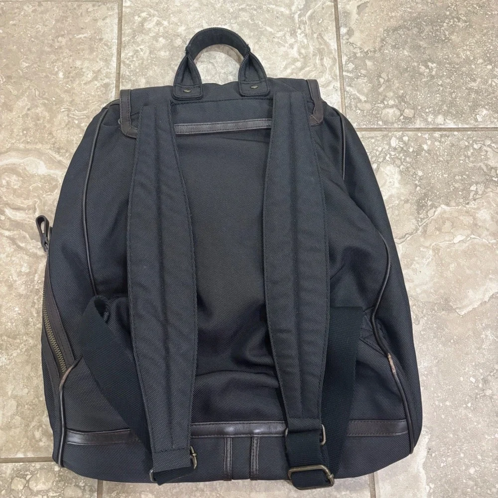 Banana Republic Nylon Backpack with Leather Trim and Front Zip Pockets‎